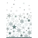 Karácsonyi Silver Stars papír asztalterítő 120x180 cm