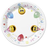 Smiley Icons&Balloons papírtányér 8 db-os 22,7 cm