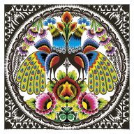 Állatos Folk Peacocks szalvéta 20 db-os 33x33 cm