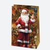 Karácsony Santa Claus papír ajándéktasak, ajándékzacskó 10x16x6 cm