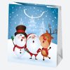 Karácsony Santa Magic papír ajándéktasak, ajándékzacskó 15,5x15,5x8 cm