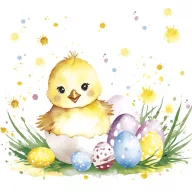 Húsvét Chick in Eggshell szalvéta 20 db-os 33x33 cm