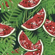 Görögdinnye Fern Leaves szalvéta 20 db-os 33x33 cm