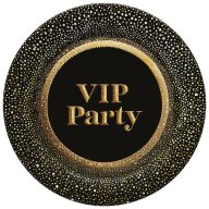 Party Gold VIP papírtányér 8 db-os 18 cm