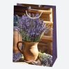 Levendula Vase papír ajándéktasak, ajándékzacskó 23x32x11 cm
