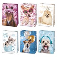   Állatos Cute papír ajándéktasak, ajándékzacskó 23x32x11 cm