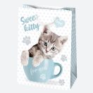 Állatos Cute papír ajándéktasak, ajándékzacskó 23x32x11 cm