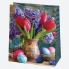 Húsvét Vase papír ajándéktasak, ajándékzacskó 19x23x10,5 cm