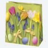 Húsvét Spring papír ajándéktasak, ajándékzacskó 15,5x15,5x8 cm