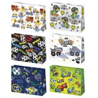   Fiús Playtime papír ajándéktasak, ajándékzacskó 30x23x10 cm