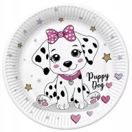 Állatos Charming Puppy papírtányér 8 db-os 18 cm