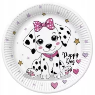 Állatos Charming Puppy papírtányér 8 db-os 22,7 cm