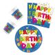 Happy Birthday Kokliko party szett 36 db-os 20 cm-es tányérral