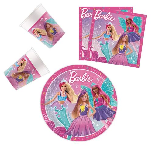Barbie Fantasy party szett 36 db-os 23 cm-es tányérral