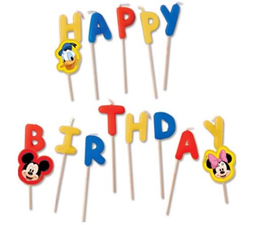 Disney Mickey Rock the House Happy Birthday gyertya