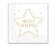 Karácsonyi Gold Merry Christmas Star szalvéta 20 db-os 33x33 cm