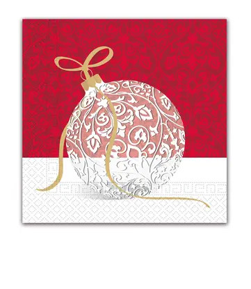 Karácsonyi Elegant Xmas Ball szalvéta 20 db-os 33x33 cm