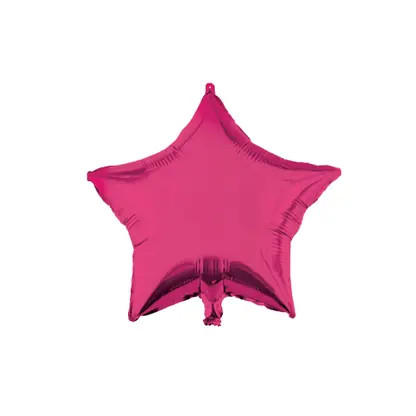 Pink Star, Rózsaszín csillag fólia lufi 46 cm