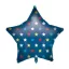 Csillag Blue Star fólia lufi 46 cm