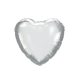 Silver Heart, Ezüst szív fólia lufi 46 cm