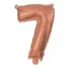 Színes Rose Gold 7-es szám fólia lufi 95 cm