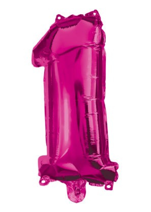 Hot Pink 1-es szám fólia lufi 95 cm