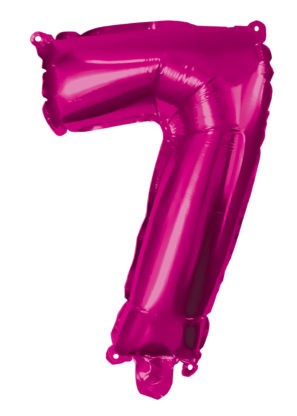 Hot Pink 7-es szám fólia lufi 95 cm