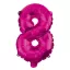 Rózsaszín Hot Pink 8-as szám fólia lufi 95 cm