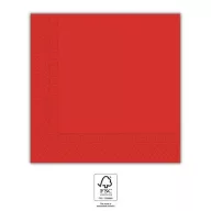 Piros Unicolour Red szalvéta 20 db-os 33x33 cm FSC
