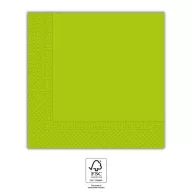 Zöld Unicolour Light Green szalvéta 20 db-os 33x33 cm FSC