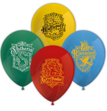 Harry Potter Hogwarts Houses léggömb, lufi 8 db-os