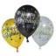 Happy Birthday Stars léggömb, lufi 6 db-os