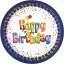 Happy Birthday Multicolor papírtányér 8 db-os 20 cm FSC