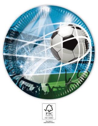 Focis Soccer Fans papírtányér 8 db-os 20 cm FSC