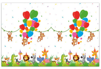 Dzsungel Balloons műanyag asztalterítő 120x180 cm