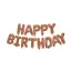 Happy Birthday Rose Gold fólia lufi 3,4 m
