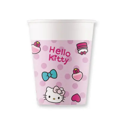 Hello Kitty Fashion papír pohár 8 db-os 200 ml