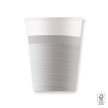 Ezüst Next Generation Silver papír pohár 8 db-os 200 ml FSC