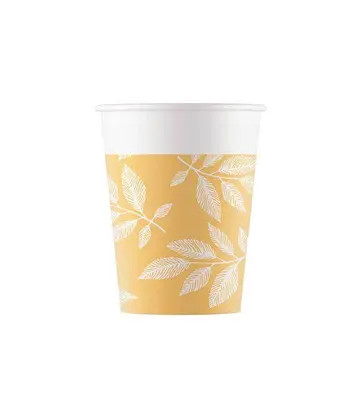 Levél Orange Leaves papír pohár 8 db-os 200 ml