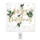 Karácsonyi Holly Merry szalvéta 20 db-os 33x33 cm FSC