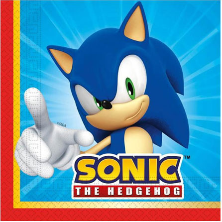 Sonic a sündisznó Sega szalvéta 20 db-os 33x33 cm FSC
