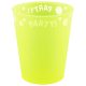 Yellow Fluorescent, Sárga micro prémium műanyag pohár 250 ml