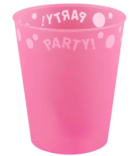 Pink, Rózsaszín micro prémium műanyag pohár 250 ml