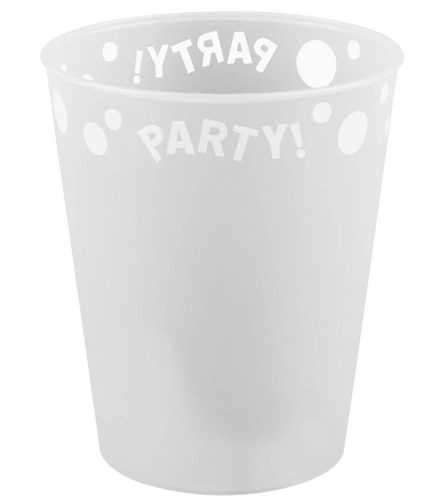 White, Fehér micro prémium műanyag pohár 250 ml