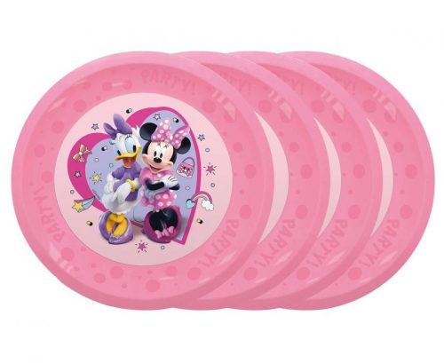 Disney Minnie Junior micro prémium műanyag lapostányér 4 db-os szett 21 cm