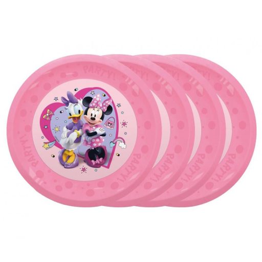 Disney Minnie Junior micro prémium műanyag lapostányér 4 db-os szett 21 cm