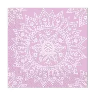 Mandala Purple White szalvéta 20 db-os, 33x33 cm FSC