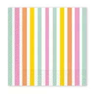 Színes Pastel Stripes szalvéta 20 db-os 33x33 cm FSC
