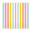 Színes Pastel Stripes szalvéta 20 db-os 33x33 cm FSC
