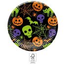 Halloween Happy papírtányér 8 db-os 23 cm FSC